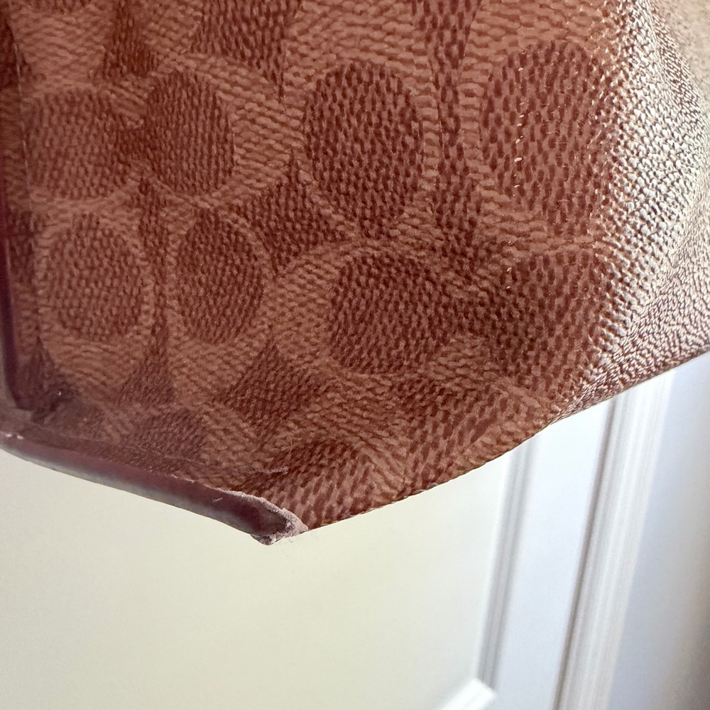 Coach Brown Signature Canvas Tote with Saddle Leather Straps - Picture 4 of 14